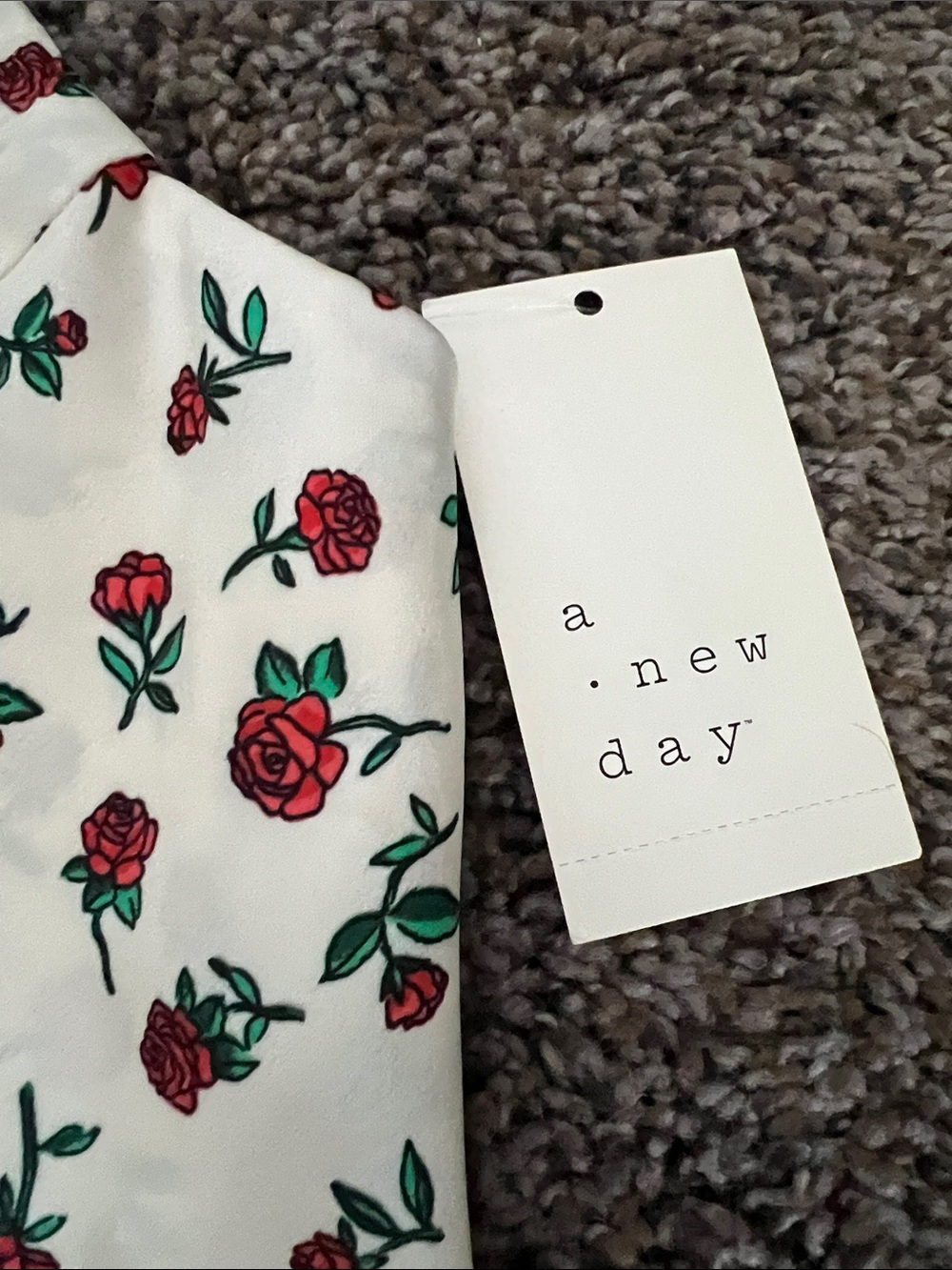 a new day White Cami Top with Red Rose Print - Picture 3 of 8